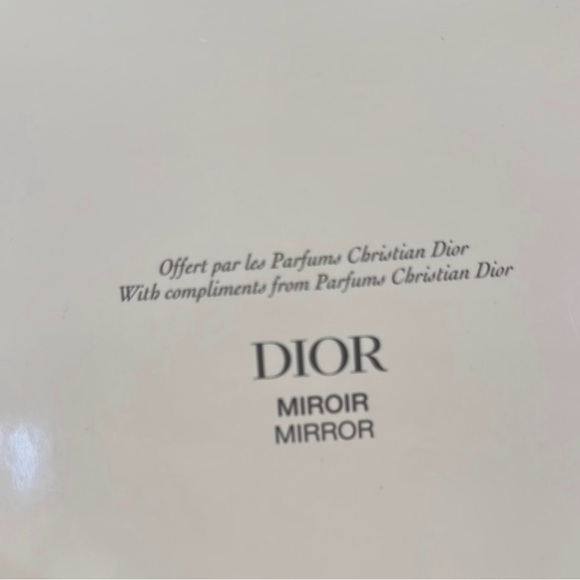 Dior Glossy Black Quilted Hand Mirror NEW! Authentic - Picture 5 of 7